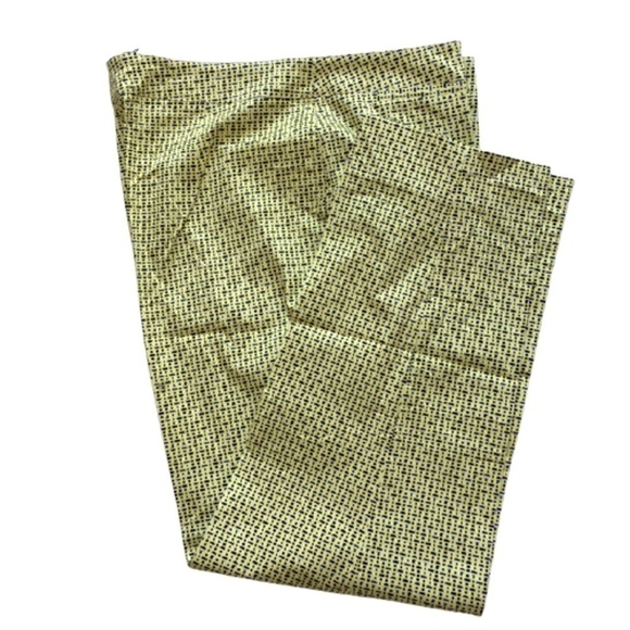 PIAZZA Sempione Brigitte Pants Trousers Cropped Capri Yellow Navy Multi Print - Picture 6 of 13